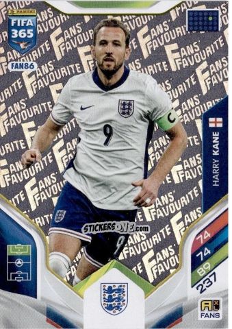 Sticker Harry Kane - Fifa 365: 2025-2026. Adrenalyn Xl n. FAN86 - Panini