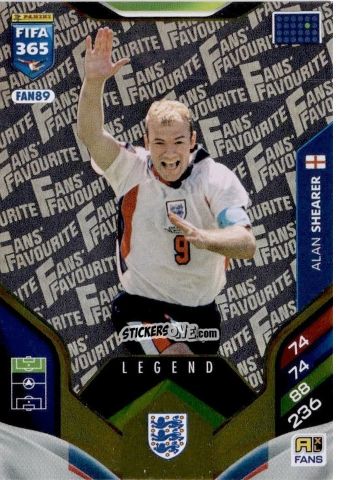 Figurina Alan Shearer - Fifa 365: 2025-2026. Adrenalyn Xl n. FAN89 - Panini