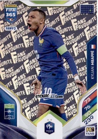 Sticker Kylian Mbappé - Fifa 365: 2025-2026. Adrenalyn Xl n. FAN92 - Panini