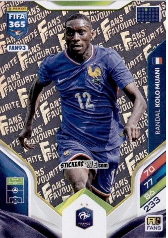 Figurina Randal Kolo Muani - Fifa 365: 2025-2026. Adrenalyn Xl n. FAN93 - Panini