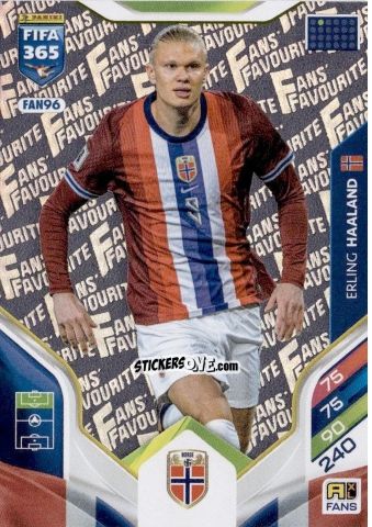 Cromo Erling Haaland - Fifa 365: 2025-2026. Adrenalyn Xl n. FAN96 - Panini