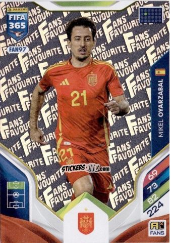 Figurina Mikel Oyarzabal - Fifa 365: 2025-2026. Adrenalyn Xl n. FAN97 - Panini
