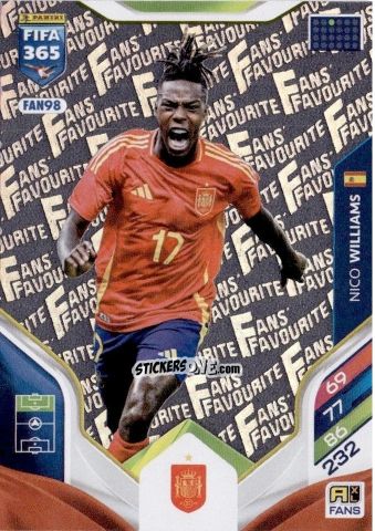 Figurina Nico Williams - Fifa 365: 2025-2026. Adrenalyn Xl n. FAN98 - Panini