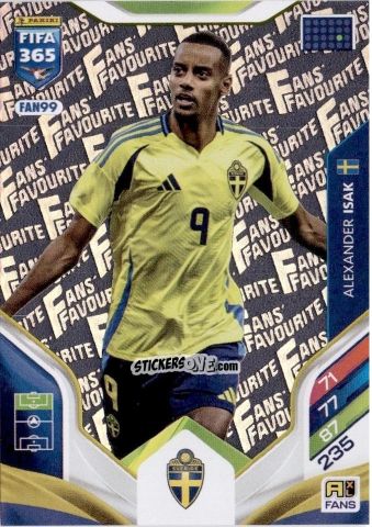 Sticker Aleksander Isak - Fifa 365: 2025-2026. Adrenalyn Xl n. FAN99 - Panini