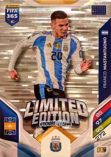 Sticker Franco mastantuono  - Fifa 365: 2025-2026. Adrenalyn Xl n. XXL-19 - Panini