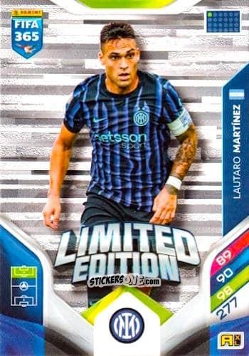 Figurina  Lautaro Martínez  - Fifa 365: 2025-2026. Adrenalyn Xl n. LE-29 - Panini