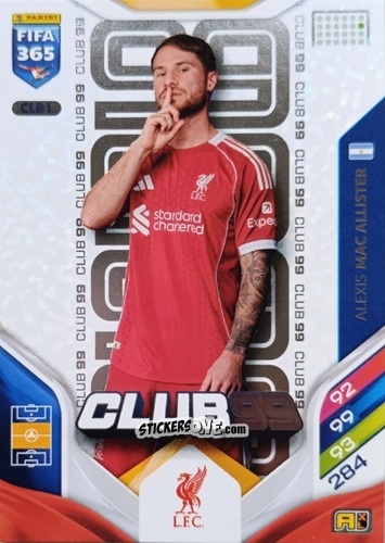 Cromo Alexis Mac Allister - Fifa 365: 2025-2026. Adrenalyn Xl n. CLB1 - Panini