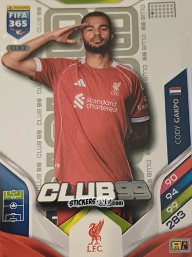 Cromo Cody Gakpo - Fifa 365: 2025-2026. Adrenalyn Xl n. CLB2 - Panini