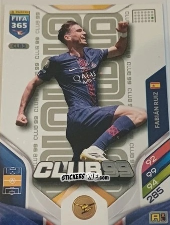 Figurina Fabián Ruiz - Fifa 365: 2025-2026. Adrenalyn Xl n. CLB3 - Panini