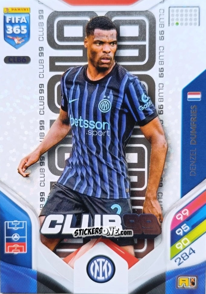 Sticker Denzel Dumfries - Fifa 365: 2025-2026. Adrenalyn Xl n. CLB6 - Panini