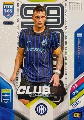 Figurina Lautaro Martínez - Fifa 365: 2025-2026. Adrenalyn Xl n. CLB7 - Panini