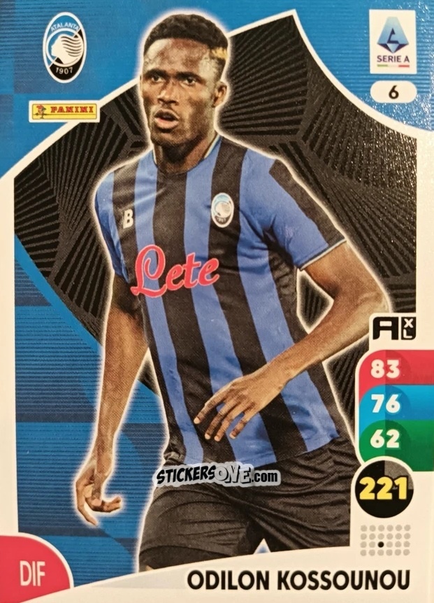 Cromo Odilon Kossounou - Calciatori 2025-2026. Adrenalyn Xl n. 6 - Panini