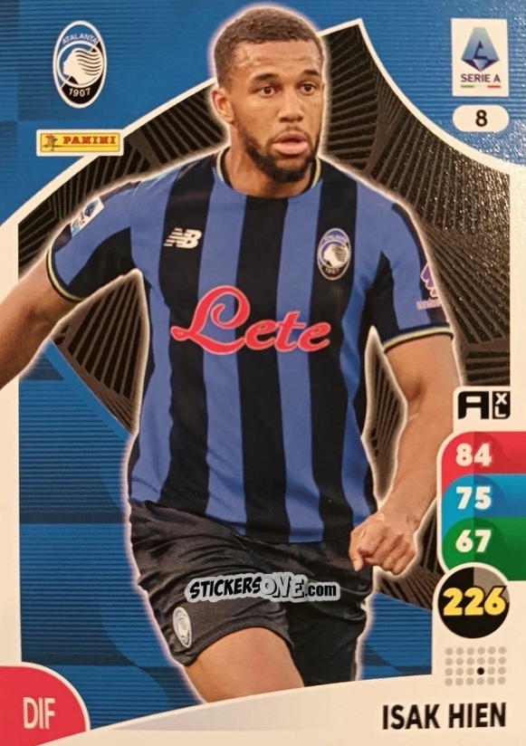 Cromo Isak Hien - Calciatori 2025-2026. Adrenalyn Xl n. 8 - Panini