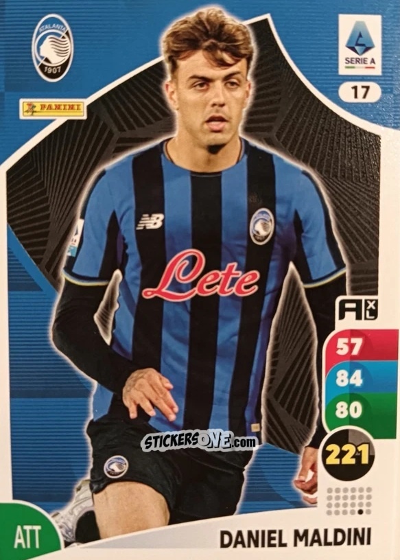 Cromo Daniel Maldini - Calciatori 2025-2026. Adrenalyn Xl n. 17 - Panini