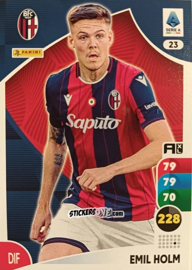 Sticker Emil Holm - Calciatori 2025-2026. Adrenalyn Xl n. 23 - Panini