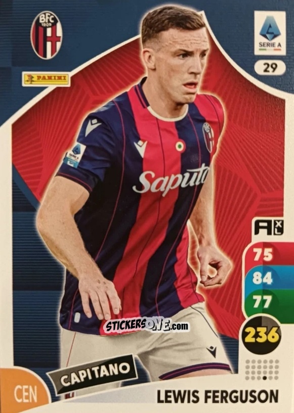 Sticker Lewis Ferguson - Calciatori 2025-2026. Adrenalyn Xl n. 29 - Panini
