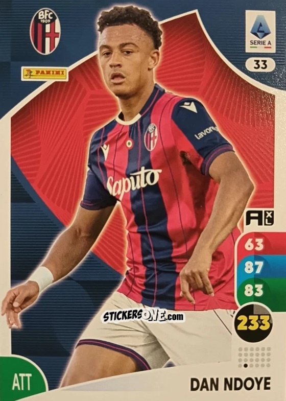 Figurina Dan Ndoye - Calciatori 2025-2026. Adrenalyn Xl n. 33 - Panini