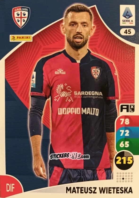 Cromo Mateusz Wieteska - Calciatori 2025-2026. Adrenalyn Xl n. 45 - Panini
