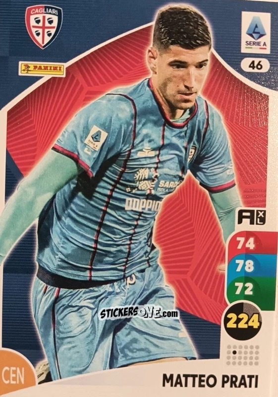 Sticker Matteo Prati - Calciatori 2025-2026. Adrenalyn Xl n. 46 - Panini