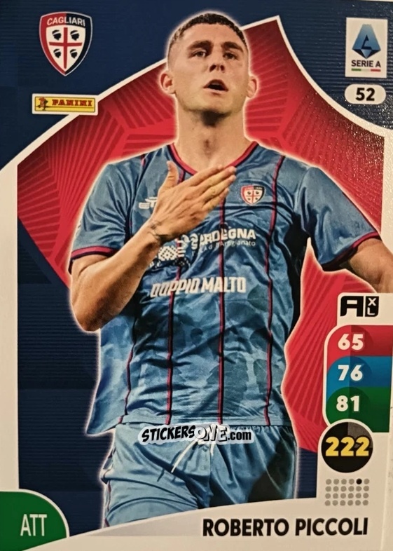 Cromo Roberto Piccoli - Calciatori 2025-2026. Adrenalyn Xl n. 52 - Panini