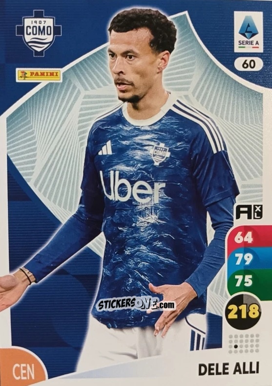 Sticker Dele Alli - Calciatori 2025-2026. Adrenalyn Xl n. 60 - Panini