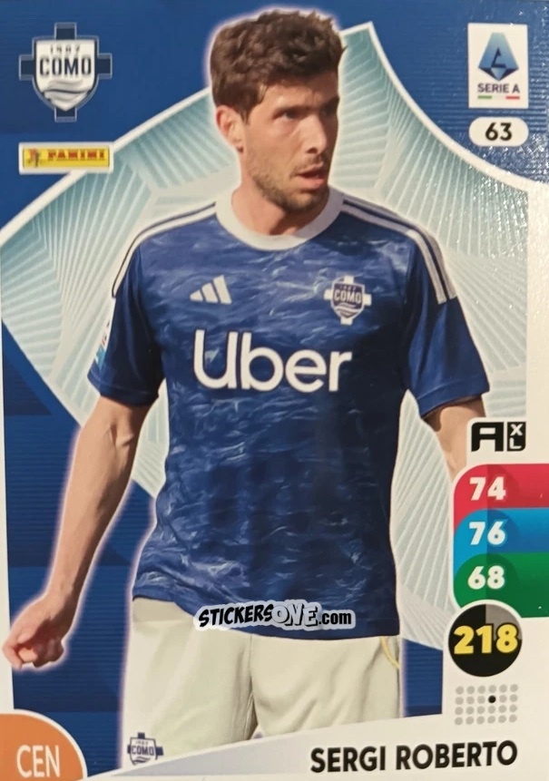 Sticker Sergi Roberto - Calciatori 2025-2026. Adrenalyn Xl n. 63 - Panini