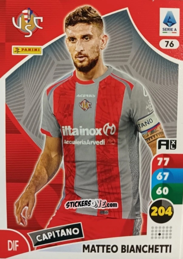 Sticker Matteo Bianchetti - Calciatori 2025-2026. Adrenalyn Xl n. 76 - Panini