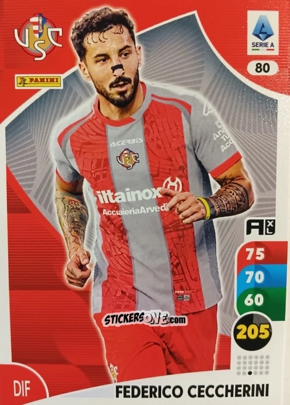 Cromo Federico Ceccherini - Calciatori 2025-2026. Adrenalyn Xl n. 80 - Panini