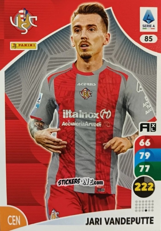 Sticker Jari Vandeputte - Calciatori 2025-2026. Adrenalyn Xl n. 85 - Panini