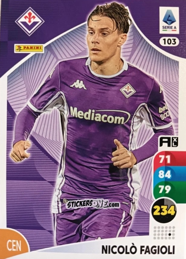 Cromo Nicolò Fagioli - Calciatori 2025-2026. Adrenalyn Xl n. 103 - Panini