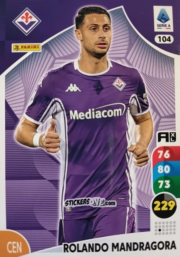 Cromo Rolando Mandragora - Calciatori 2025-2026. Adrenalyn Xl n. 104 - Panini