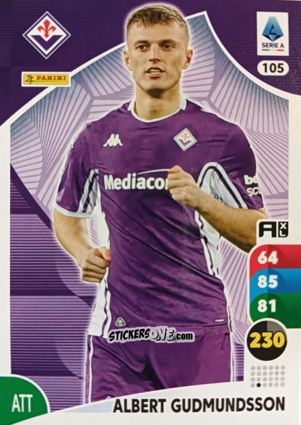 Cromo Albert Guðmundsson - Calciatori 2025-2026. Adrenalyn Xl n. 105 - Panini