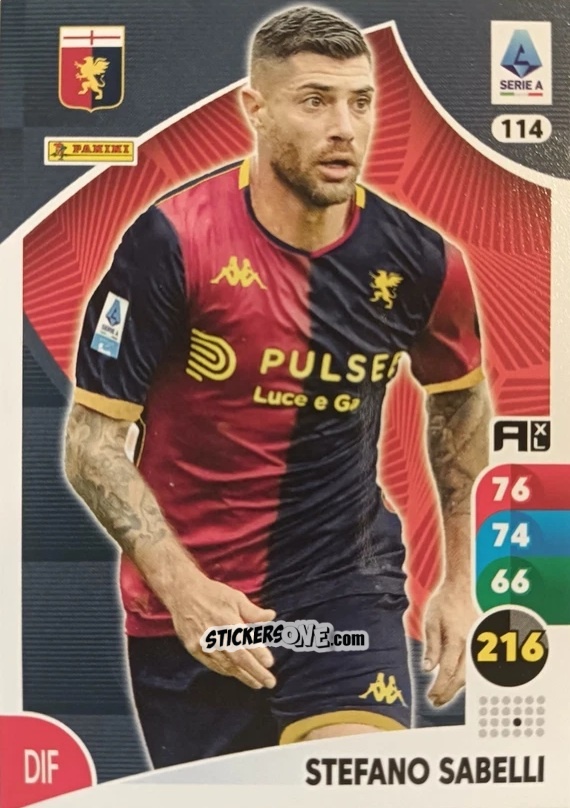 Cromo Stefano Sabelli - Calciatori 2025-2026. Adrenalyn Xl n. 114 - Panini