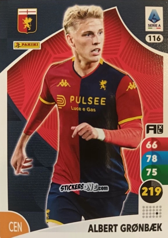 Cromo Albert Grønbæk - Calciatori 2025-2026. Adrenalyn Xl n. 116 - Panini