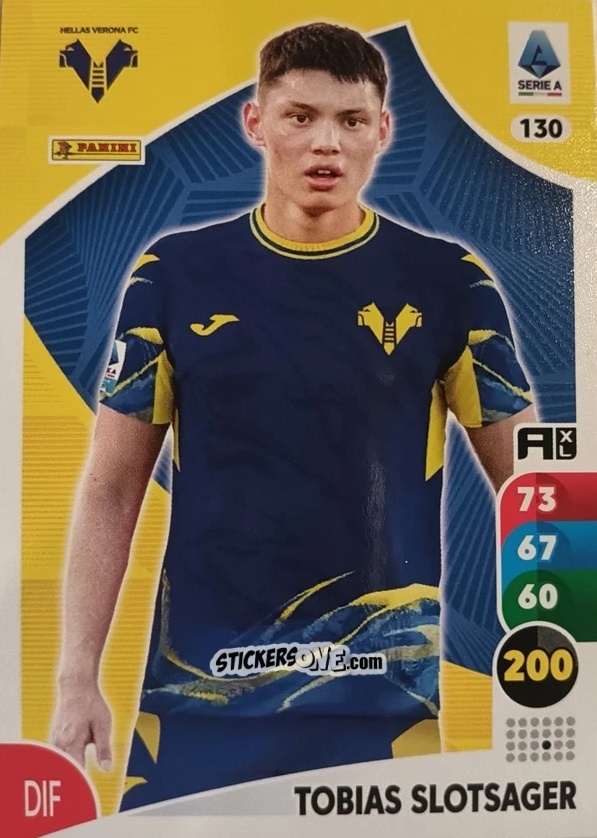 Sticker Tobias Slotsager - Calciatori 2025-2026. Adrenalyn Xl n. 130 - Panini