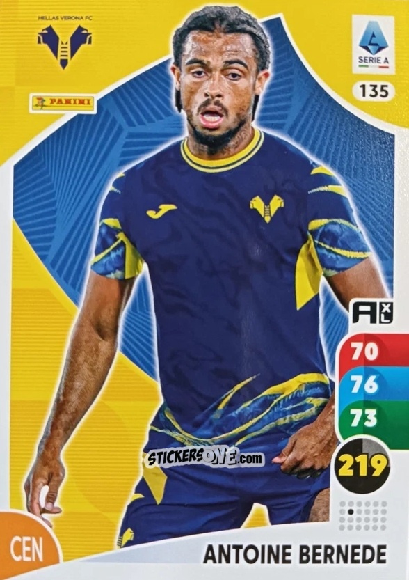 Sticker Antoine Bernède - Calciatori 2025-2026. Adrenalyn Xl n. 135 - Panini