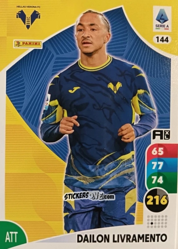 Sticker Dailon Livramento - Calciatori 2025-2026. Adrenalyn Xl n. 144 - Panini