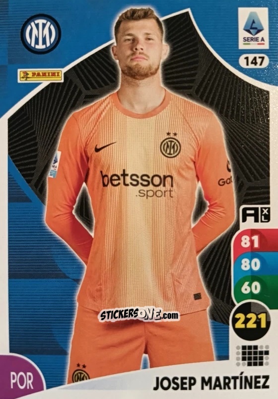 Cromo Josep Martínez - Calciatori 2025-2026. Adrenalyn Xl n. 147 - Panini