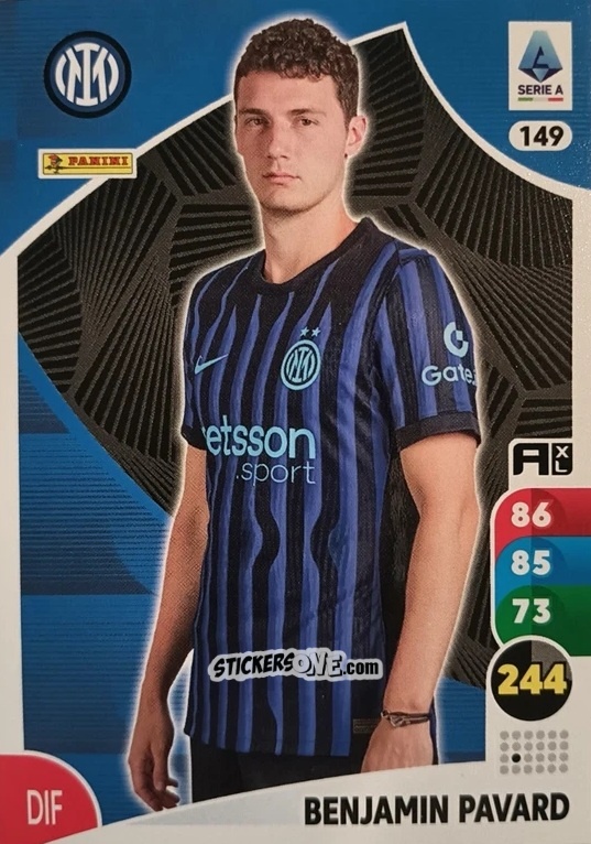 Sticker Benjamin Pavard - Calciatori 2025-2026. Adrenalyn Xl n. 149 - Panini