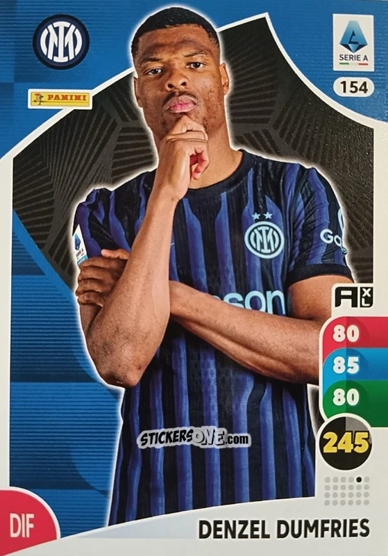 Sticker Denzel Dumfries - Calciatori 2025-2026. Adrenalyn Xl n. 154 - Panini
