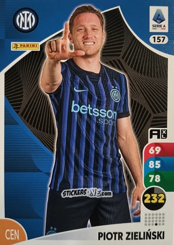 Cromo Piotr Zieliński - Calciatori 2025-2026. Adrenalyn Xl n. 157 - Panini