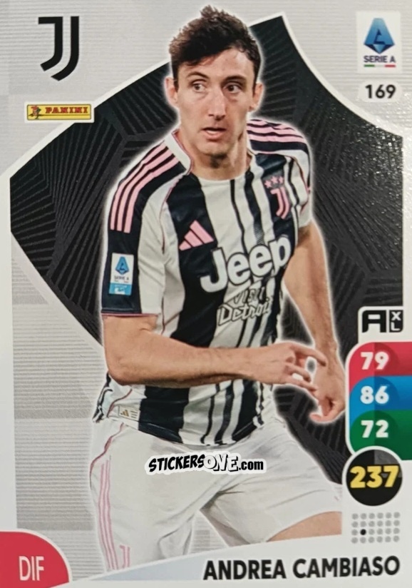 Cromo Andrea Cambiaso - Calciatori 2025-2026. Adrenalyn Xl n. 169 - Panini