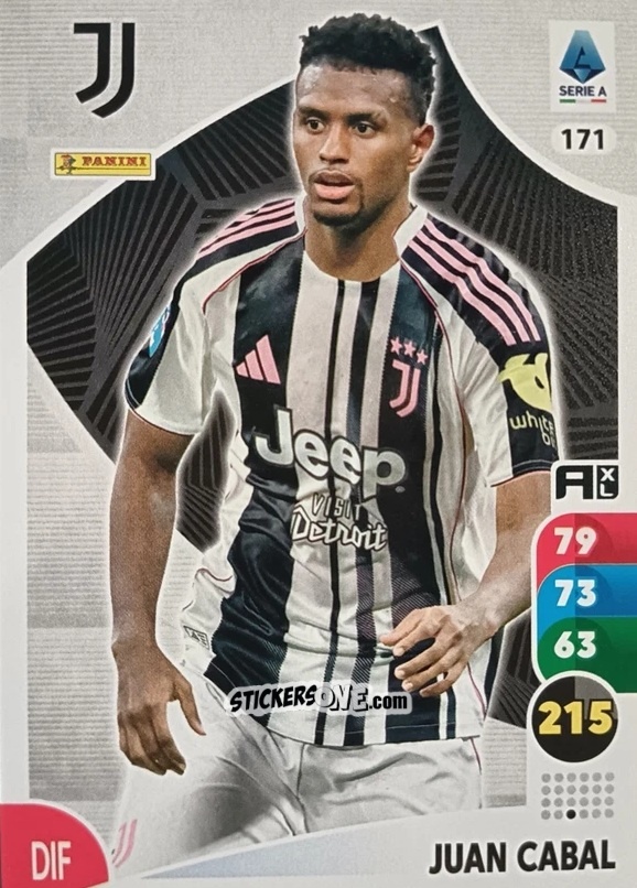 Sticker Juan Cabal - Calciatori 2025-2026. Adrenalyn Xl n. 171 - Panini