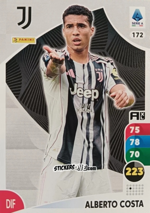 Cromo Alberto Costa - Calciatori 2025-2026. Adrenalyn Xl n. 172 - Panini