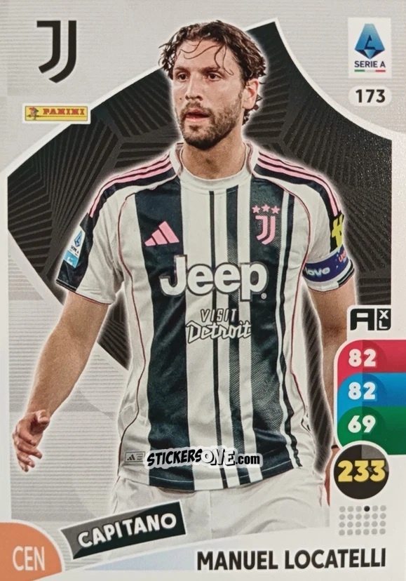 Cromo Manuel Locatelli - Calciatori 2025-2026. Adrenalyn Xl n. 173 - Panini