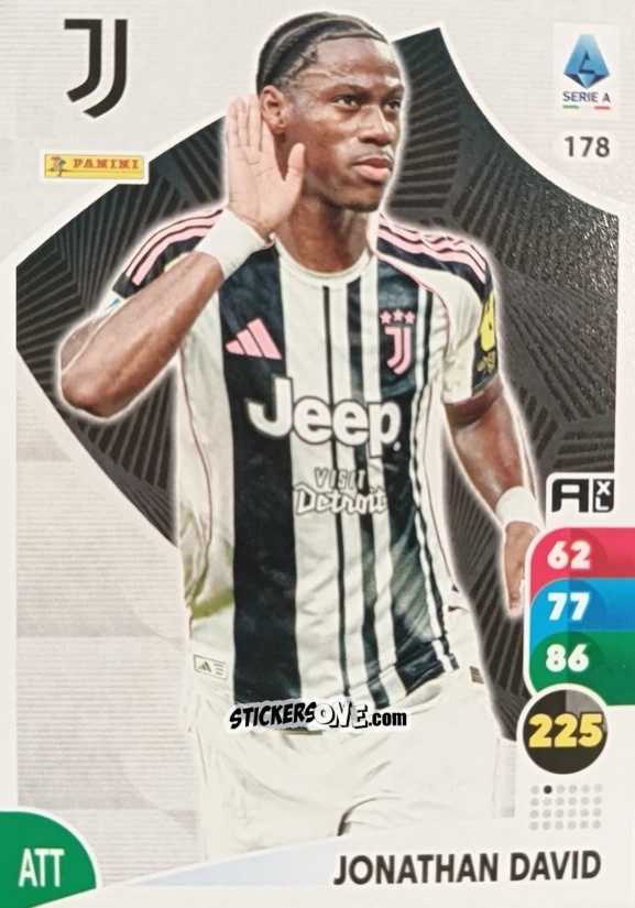 Cromo Jonathan David - Calciatori 2025-2026. Adrenalyn Xl n. 178 - Panini