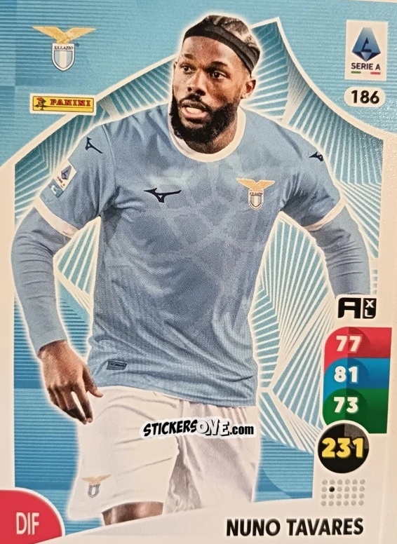 Sticker Nuno Tavares - Calciatori 2025-2026. Adrenalyn Xl n. 186 - Panini