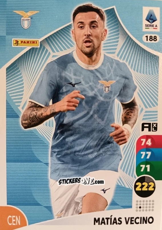 Sticker Matías Vecino - Calciatori 2025-2026. Adrenalyn Xl n. 188 - Panini