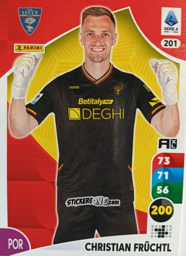 Cromo Christian Früchtl - Calciatori 2025-2026. Adrenalyn Xl n. 201 - Panini