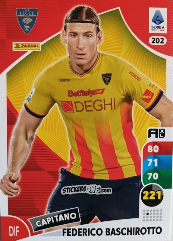 Cromo Federico Baschirotto - Calciatori 2025-2026. Adrenalyn Xl n. 202 - Panini
